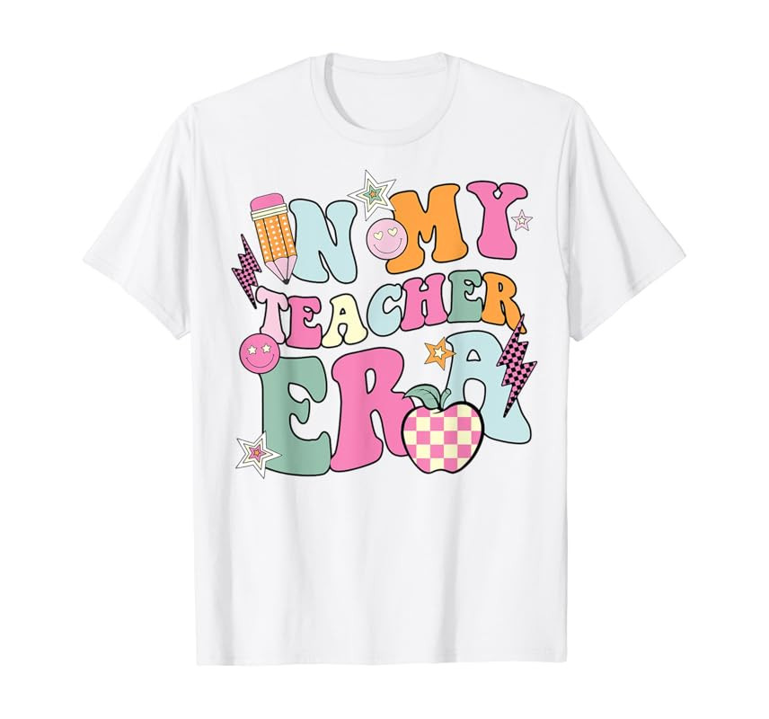 In My Teaching Era Best Teacher Appreciation Retro Groovy T-Shirt | Amazon (US)