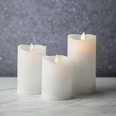 Flameless-Candles-Led-Battery-Operated | with Remote Control Timer Flickering Flame White Indoor ... | Amazon (US)