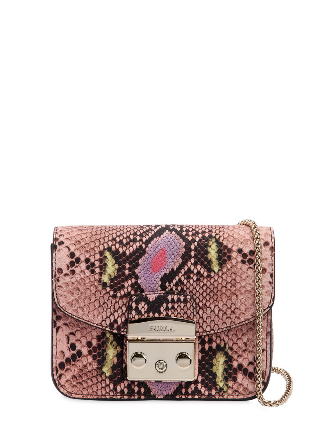 MINI METROPOLIS SNAKE PRINT LEATHER BAG | Luisaviaroma