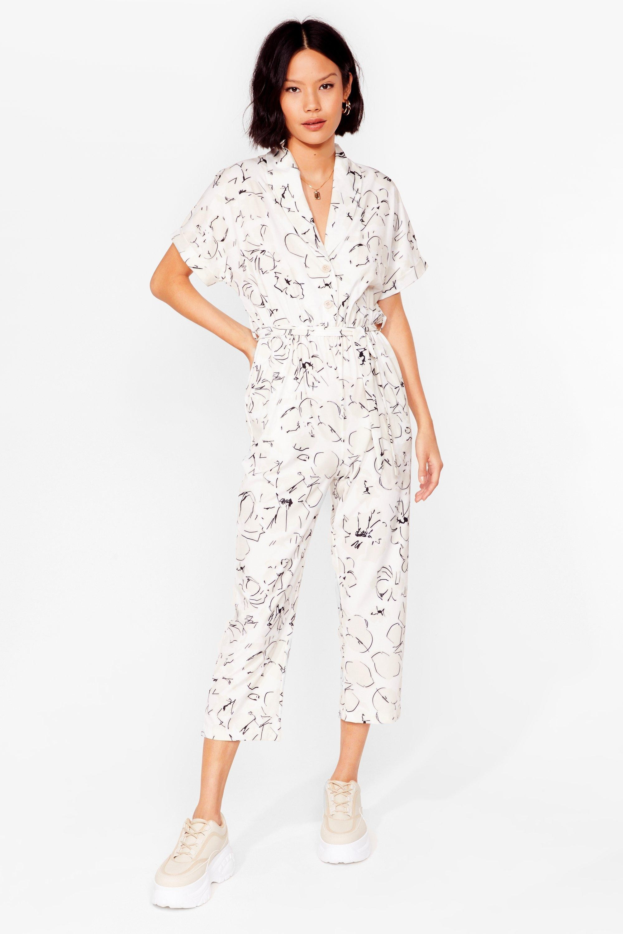 Feel the Flower Floral Belted Jumpsuit | NastyGal (US & CA)