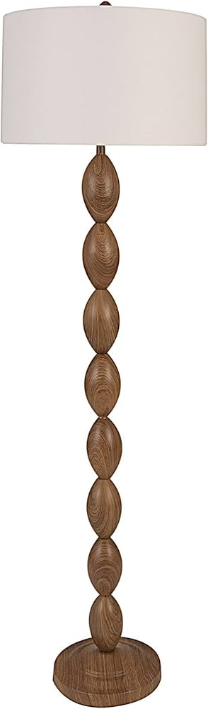 Creative Co-Op Stacked Bubble Steel Faux Walnut Finish Floor Lamp, 16" L x 16" W x 60" H | Amazon (US)