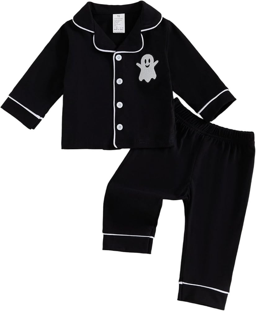 Balaflyie Baby Button Down Pajamas Set Shirt and Pants Toddler Cotton Pjs Long Sleeve Sleepwear | Amazon (US)
