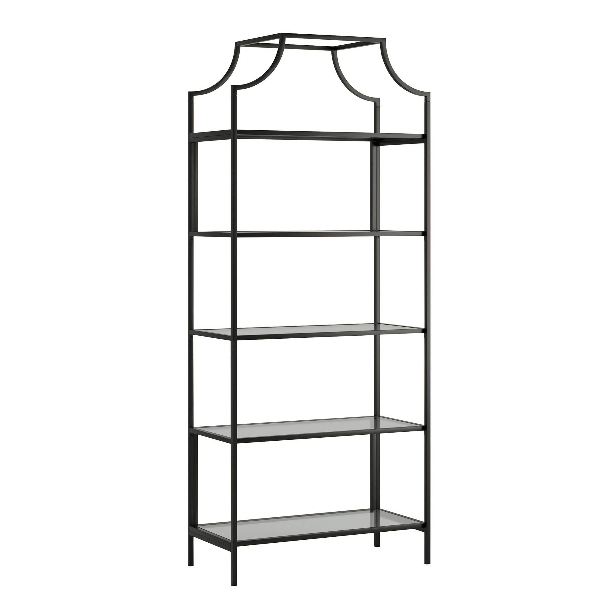 Sauder Harvey Park Bookcase/Book Shelf, Black | Amazon (US)