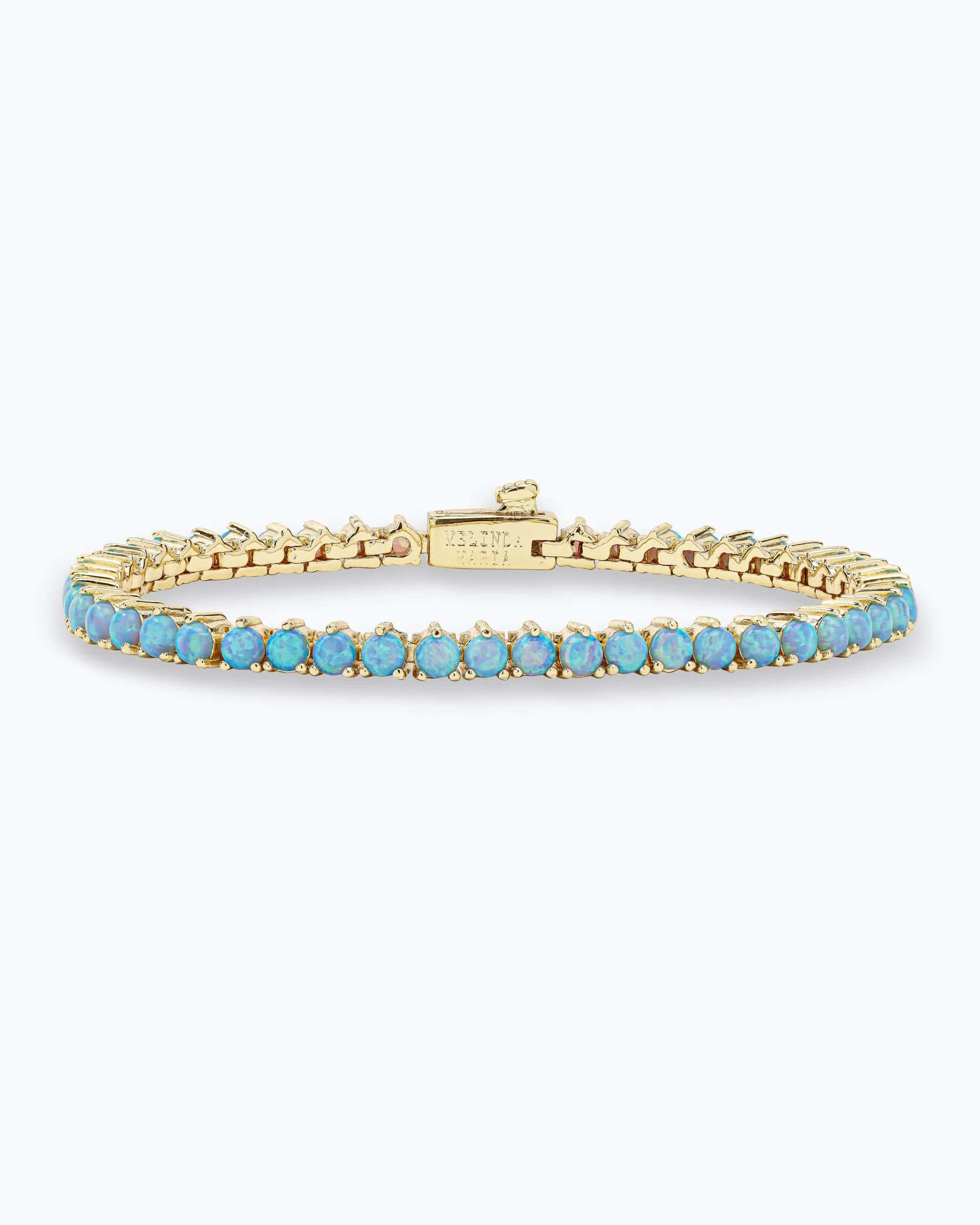 Not Your Basic Blue Opal Bracelet - Gold|Blue Opal | Melinda Maria