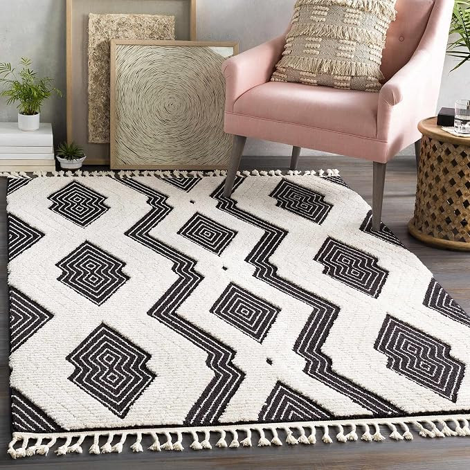 Hauteloom Hesperus Southwestern Tribal Living Room Bedroom Dining Room Aztec Area Rug - High Low ... | Amazon (US)