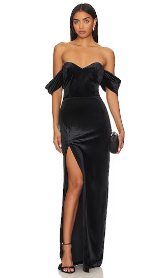 X Revolve Falcon Gown | Black Formal Gown | Formal Gowns | Black Velvet Dress | Fall Gown Fall Gowns | Revolve Clothing (Global)
