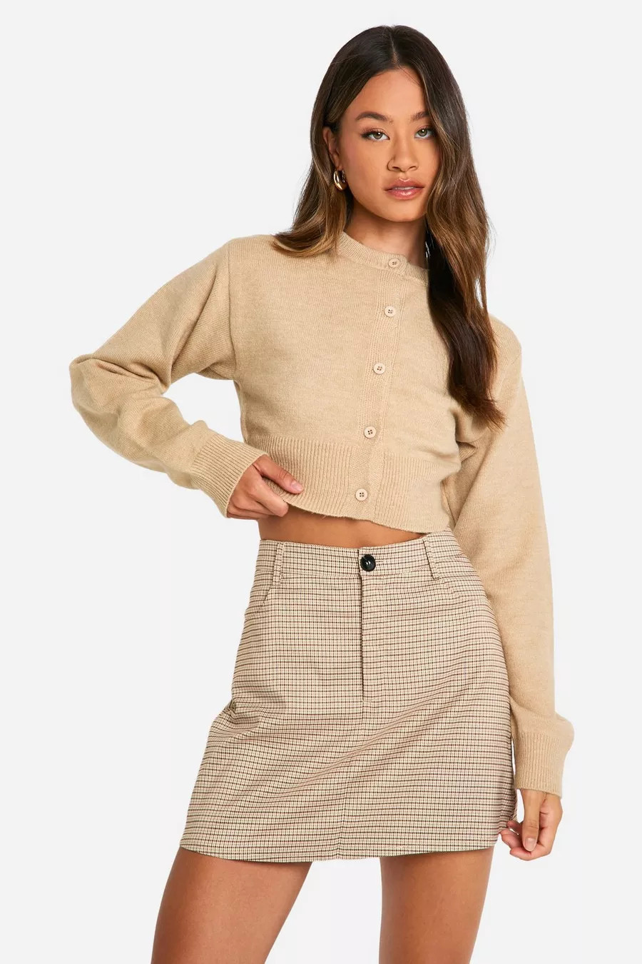 Tall Check Micro Mini Skirt | Boohoo.com (NL)