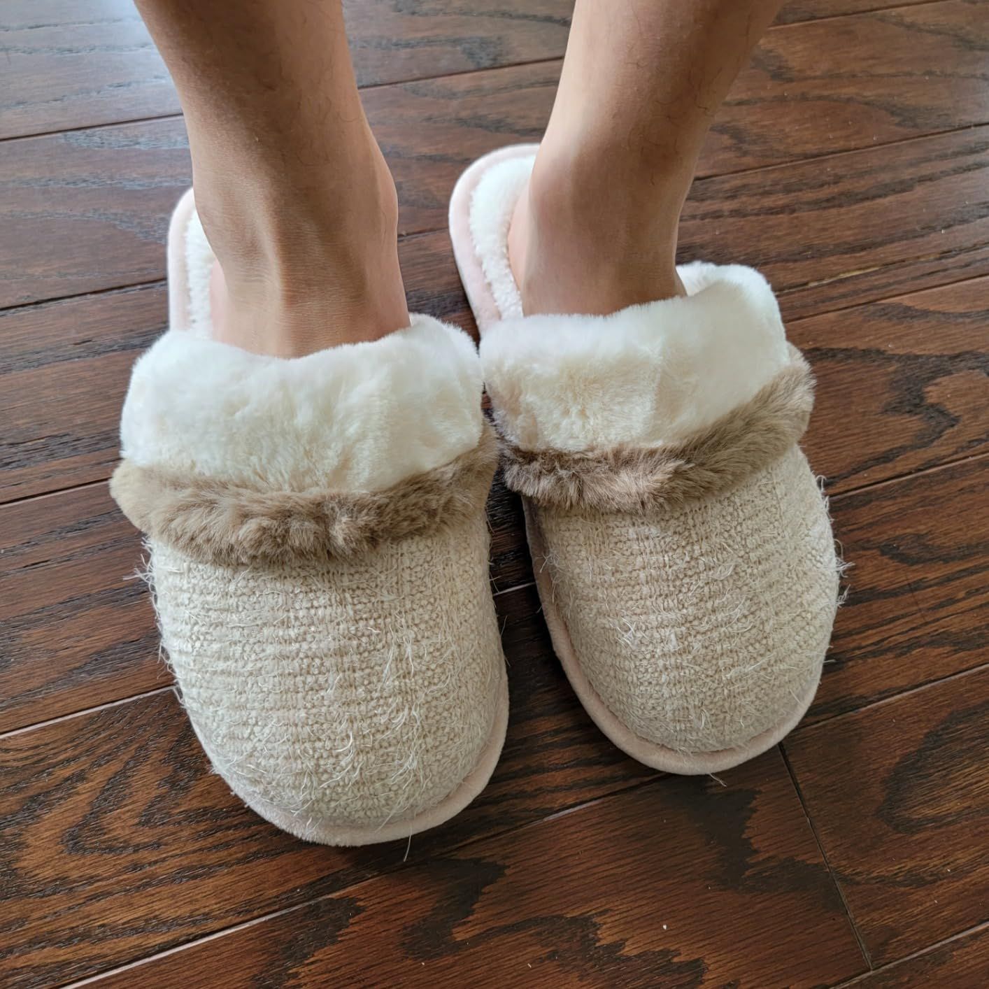 Cozy Slippers for Women Indoor and Outdoor Fuzzy House Shoes with Memory Foam Anti-Skid Sole Gift... | Amazon (US)