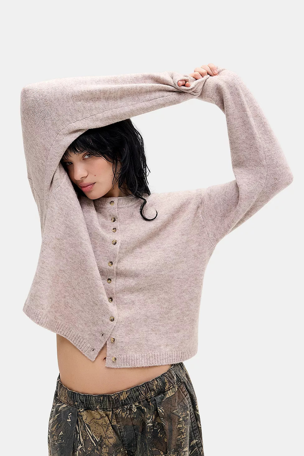 UO Marlowe Crew Cardigan | Urban Outfitters UK