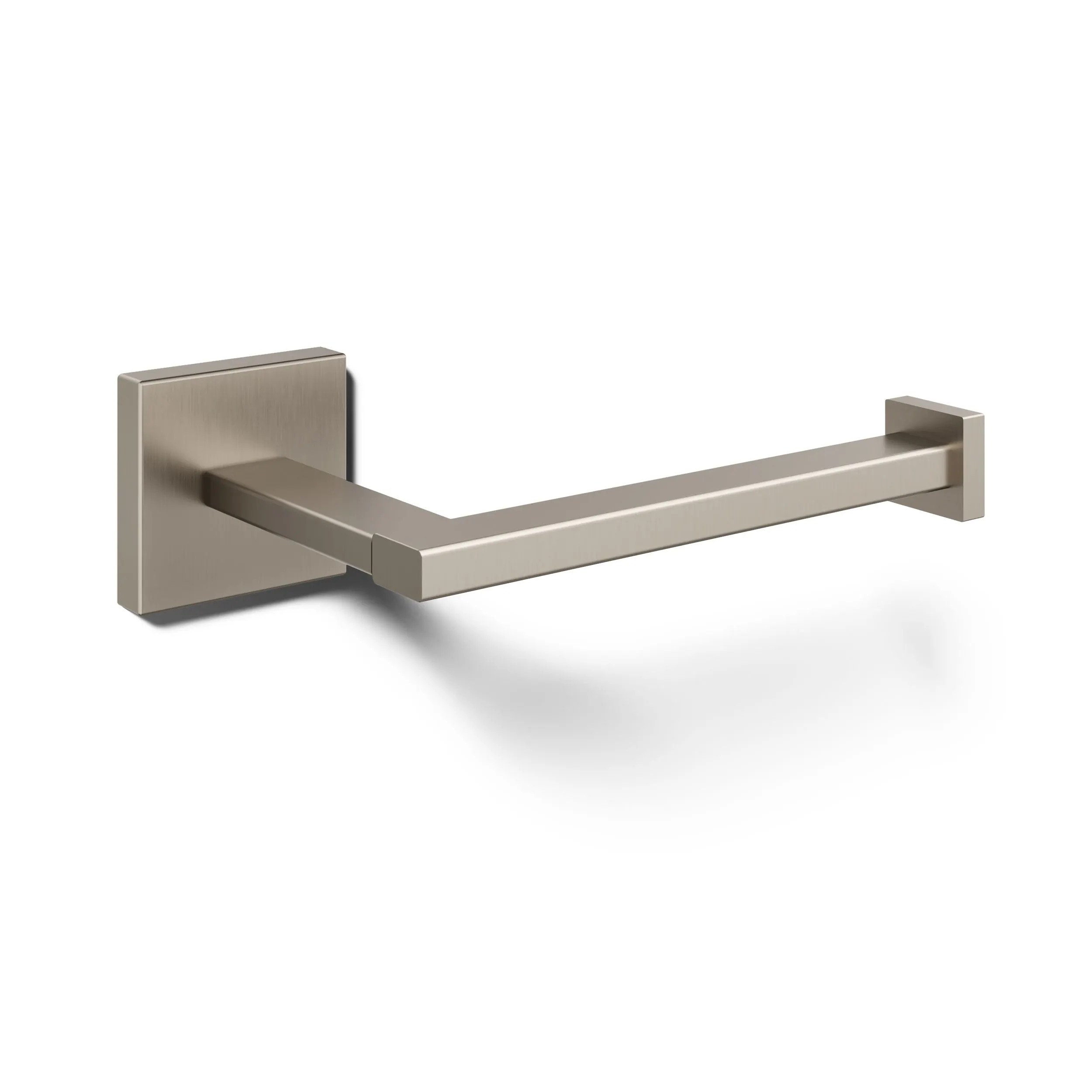 KOHLER Square Vibrant Brushed Nickel Wall mount Single post Toilet Paper Holder 1 -Rolls one_size | K-23292-BN | Lowe's