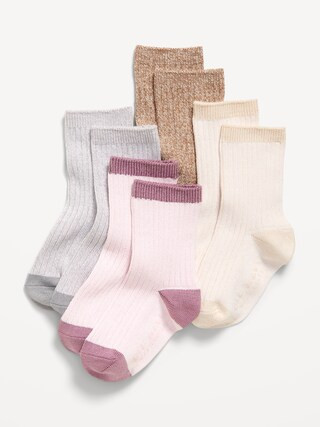 Unisex Soft-Knit Camp Crew Socks 4-Pack for Toddler &amp;amp; Baby | Old Navy (US)