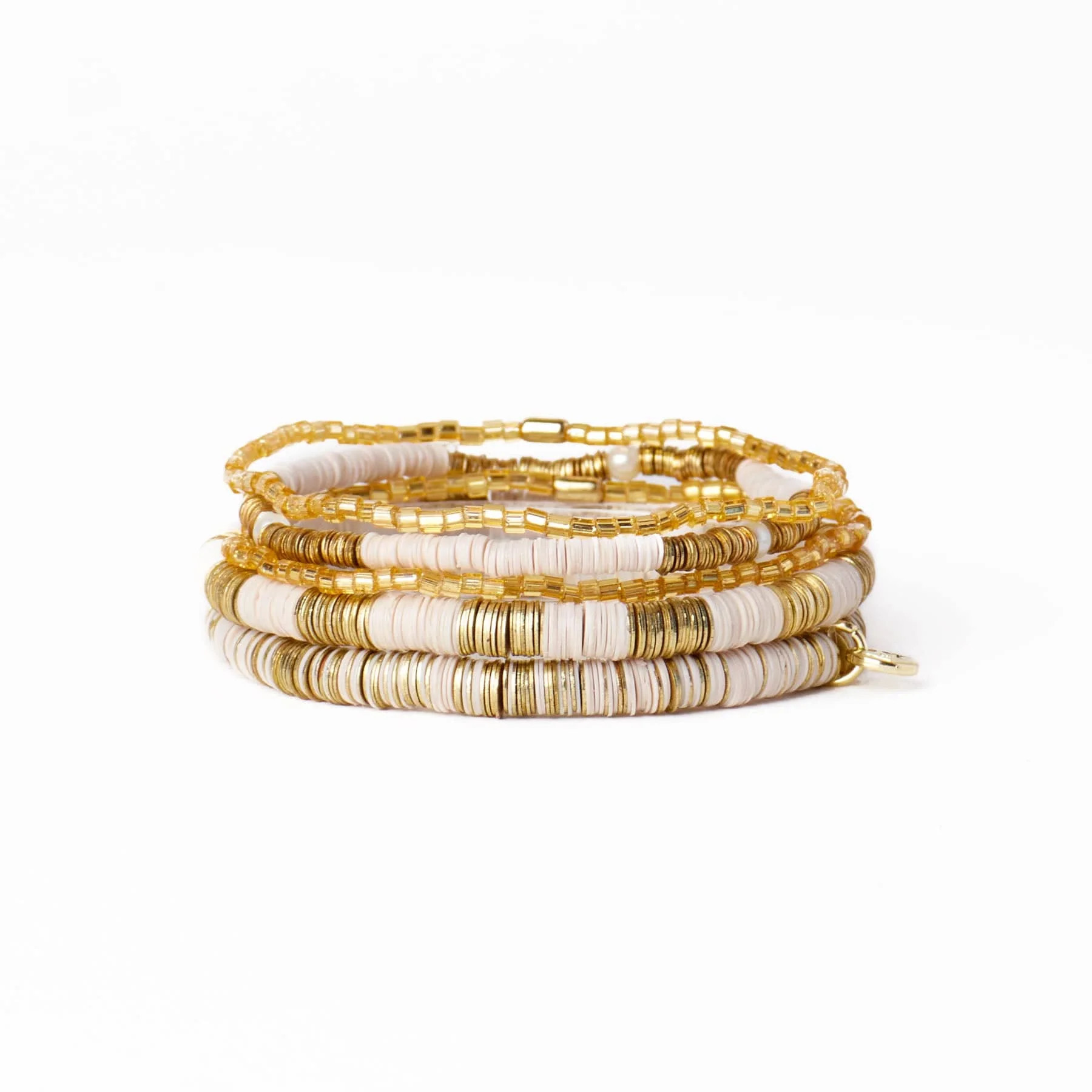 Grace Bracelet Stack of 5 - Ivory | INK+ALLOY