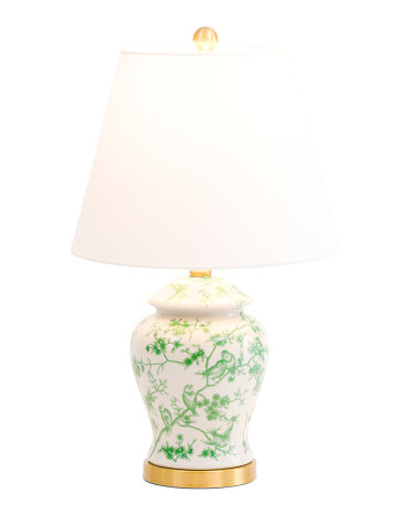 22in Penelope Chinoiserie Ginger Jar Table Lamp | Marshalls