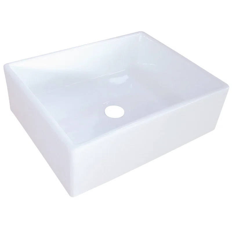 EV4158 Elements Ceramic Rectangular Vessel Bathroom Sink | Wayfair North America