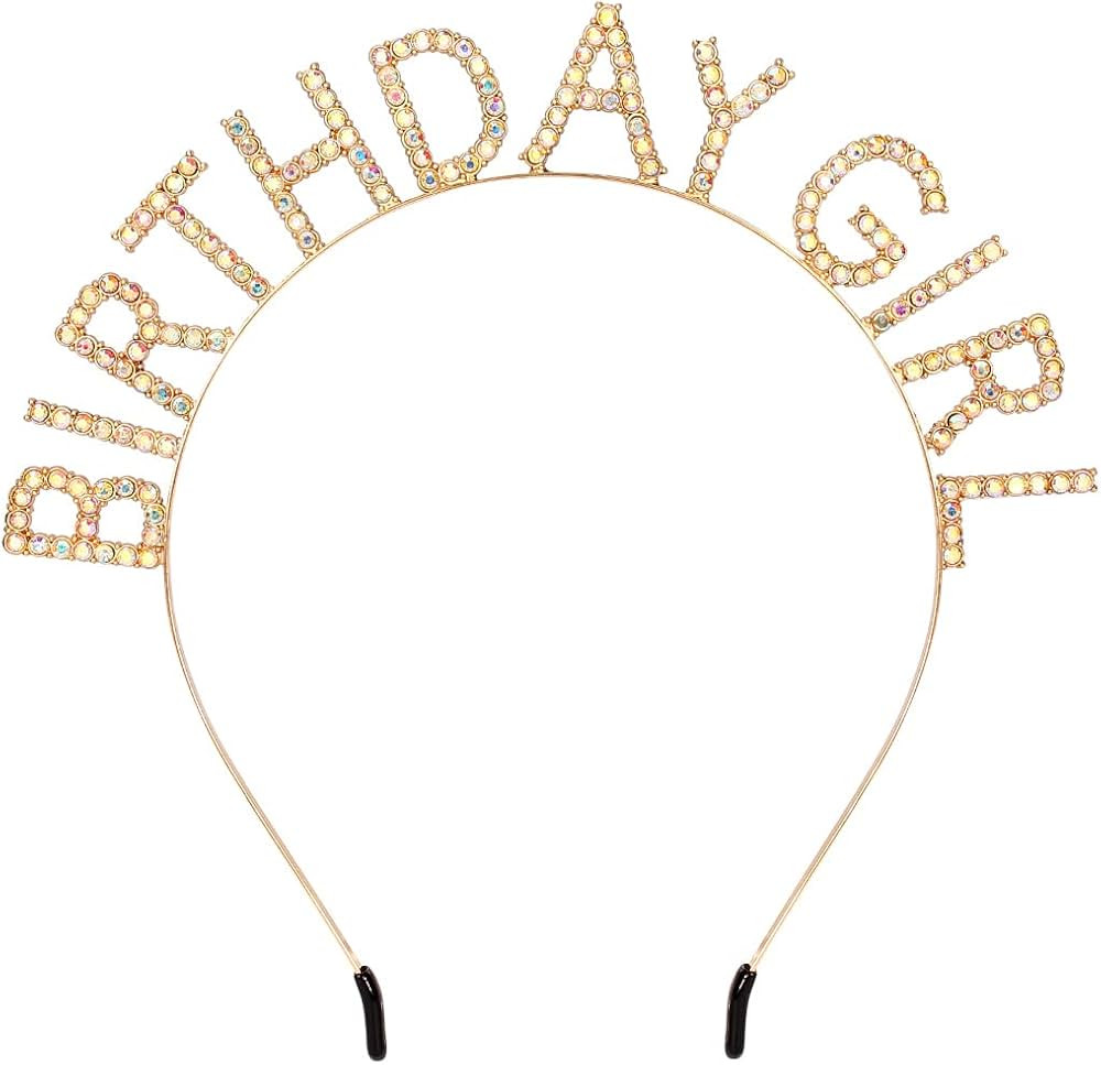 AOPRIE Hairband Birthday Tiara for Women Girls Happy Birthday Princess Crown Rhinestone Accessori... | Amazon (US)