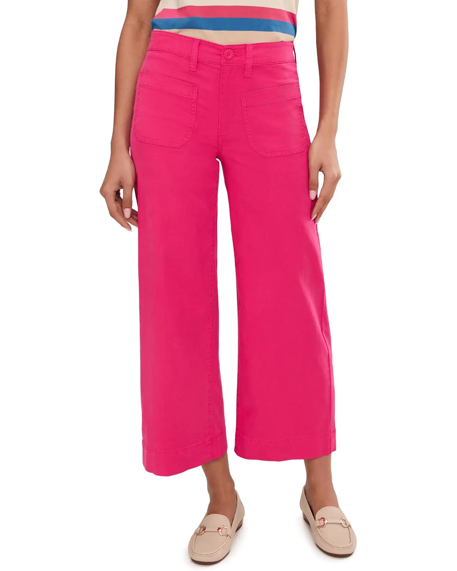 Women's Liverpool Los Angeles 27" Crop Wide Leg Pants with Patch Pockets | Zappos.com