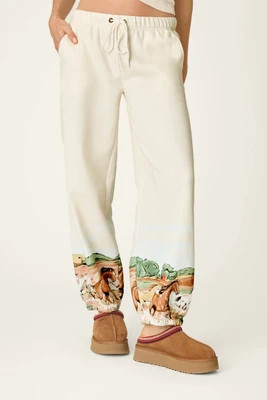 Western Ways Untamed Spirit Good Hang Joggers, Size: S, Nude P. J. Salvage | PJ Salvage