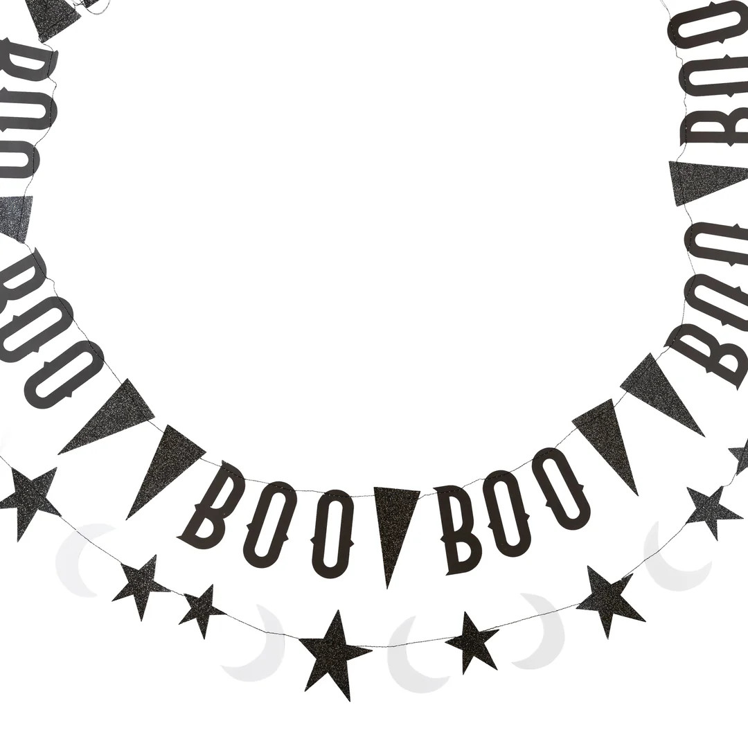 Vintage Halloween Boo With Stars Banner Set | My Mind's Eye