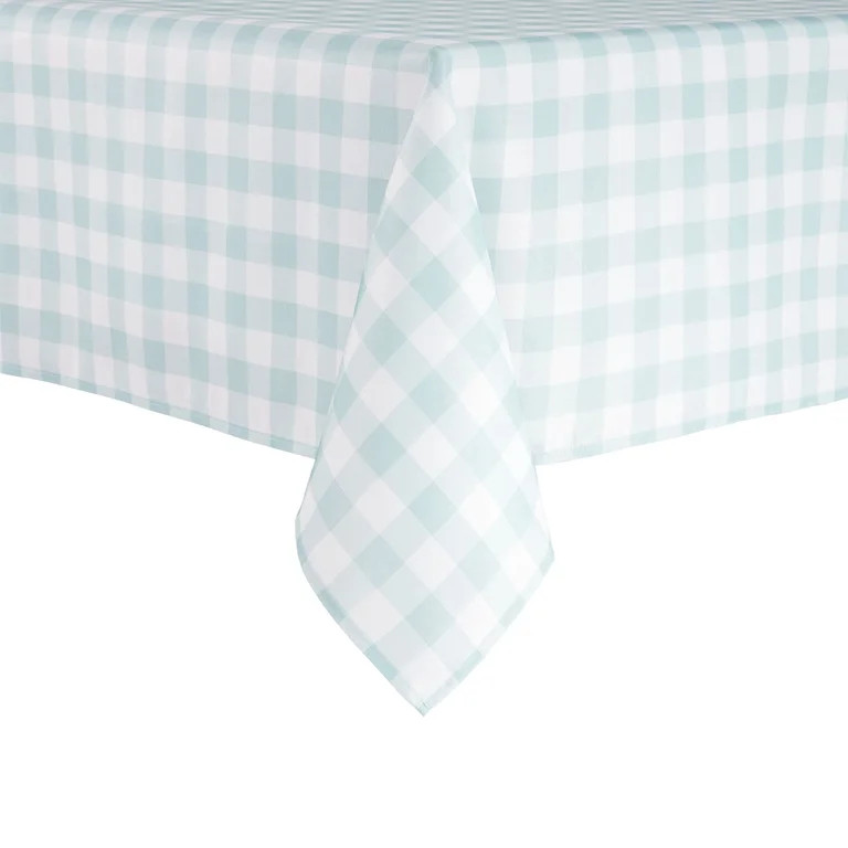 Way to Celebrate Springham Gingham Fabric Tablecloth, Multi-Color, 60"W x 84"L | Walmart (US)