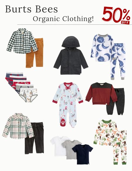 Take 50% off + free shipping on organic clothing for baby's & toddlers from Burts Bees! #organicclothes
#organicbabyclothes #organictoddlerclothes #holidayclothing
#organicholiday #toddlerclothing #babyclothes #clothingsale
#holiday

#LTKbaby #LTKfamily #LTKsalealert