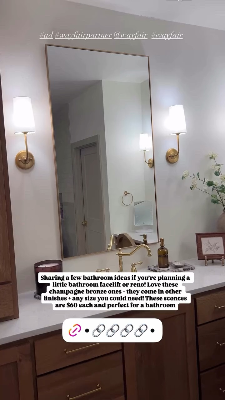 Loving this Wayfair sconces! They go so perfectly with our mirrors! @wayfair 

#LTKHome