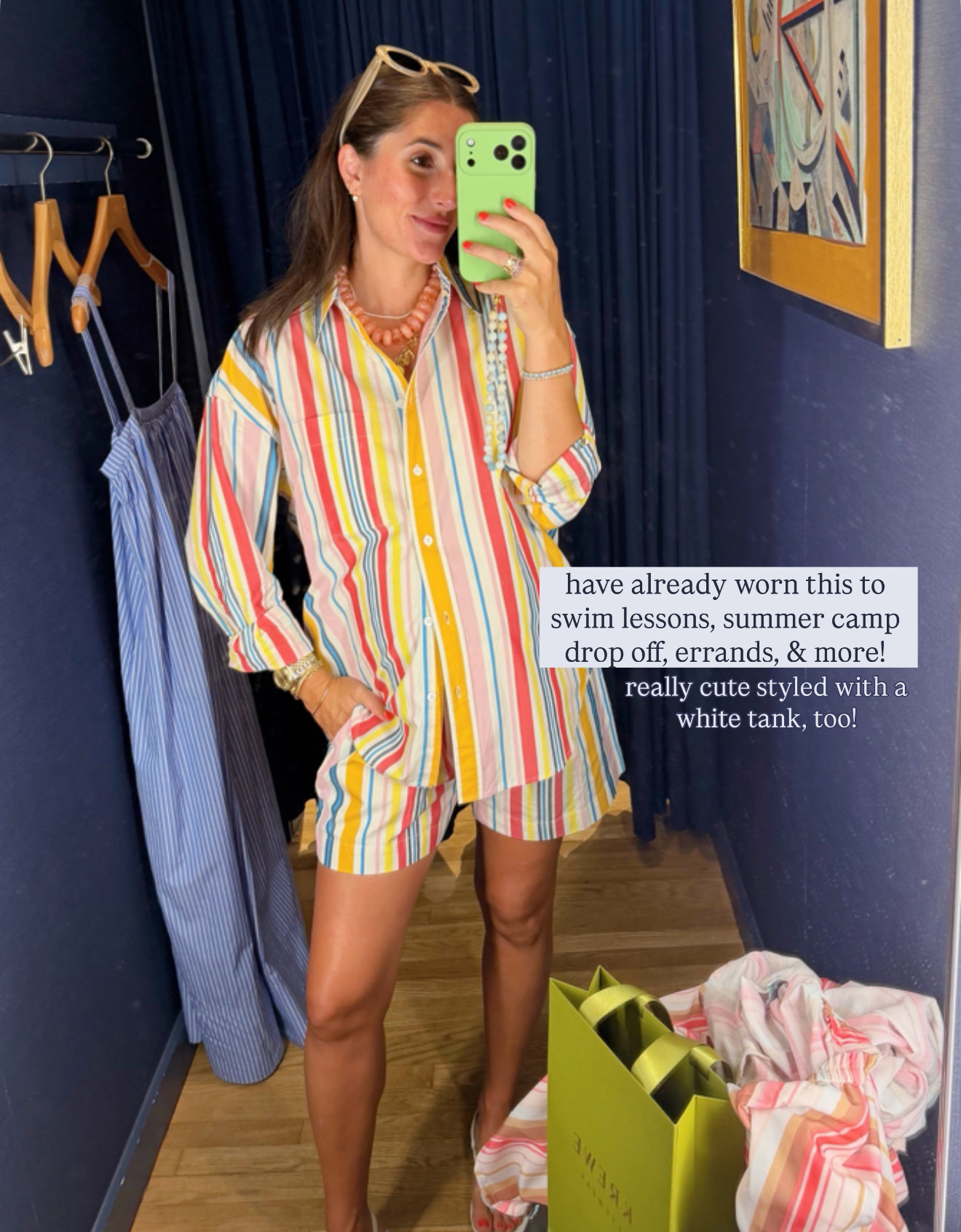 Colorful set that I love with the bump but also excited to wear when postpartum!  

 #LTKootd #LTKmomlife #LTKBump