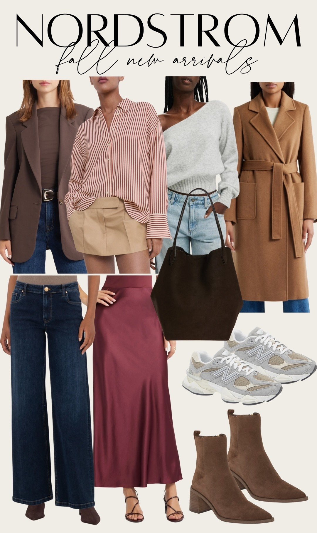 New fall arrivals at @Nordstrom!! Sooo many good pieces to complete your fall wardrobe. Wool coasts, neutral blazers and sweaters, wide leg denim and my favorite new balance 9060s in a new colorway! #nordstrompartner

#LTKWorkwear #LTKShoeCrush #LTKStyleTip