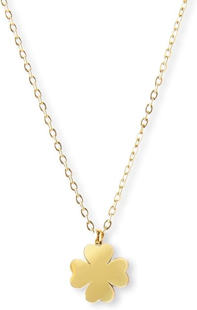 Four Leaf Clover Necklace - 18K Gold Plated Cute Shamrock Necklaces, Unique Dainty Heart Jewelry,... | Amazon (US)