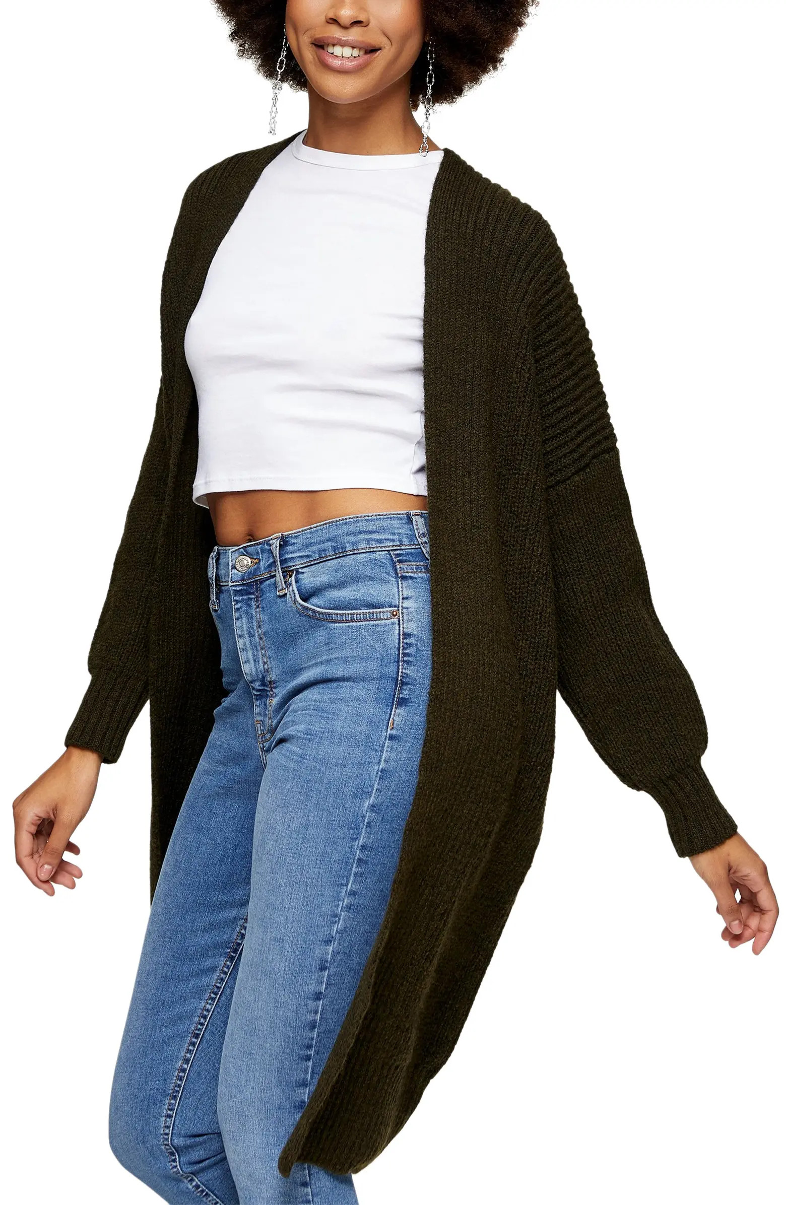 Ribbed Open Front Cardigan | Nordstrom
