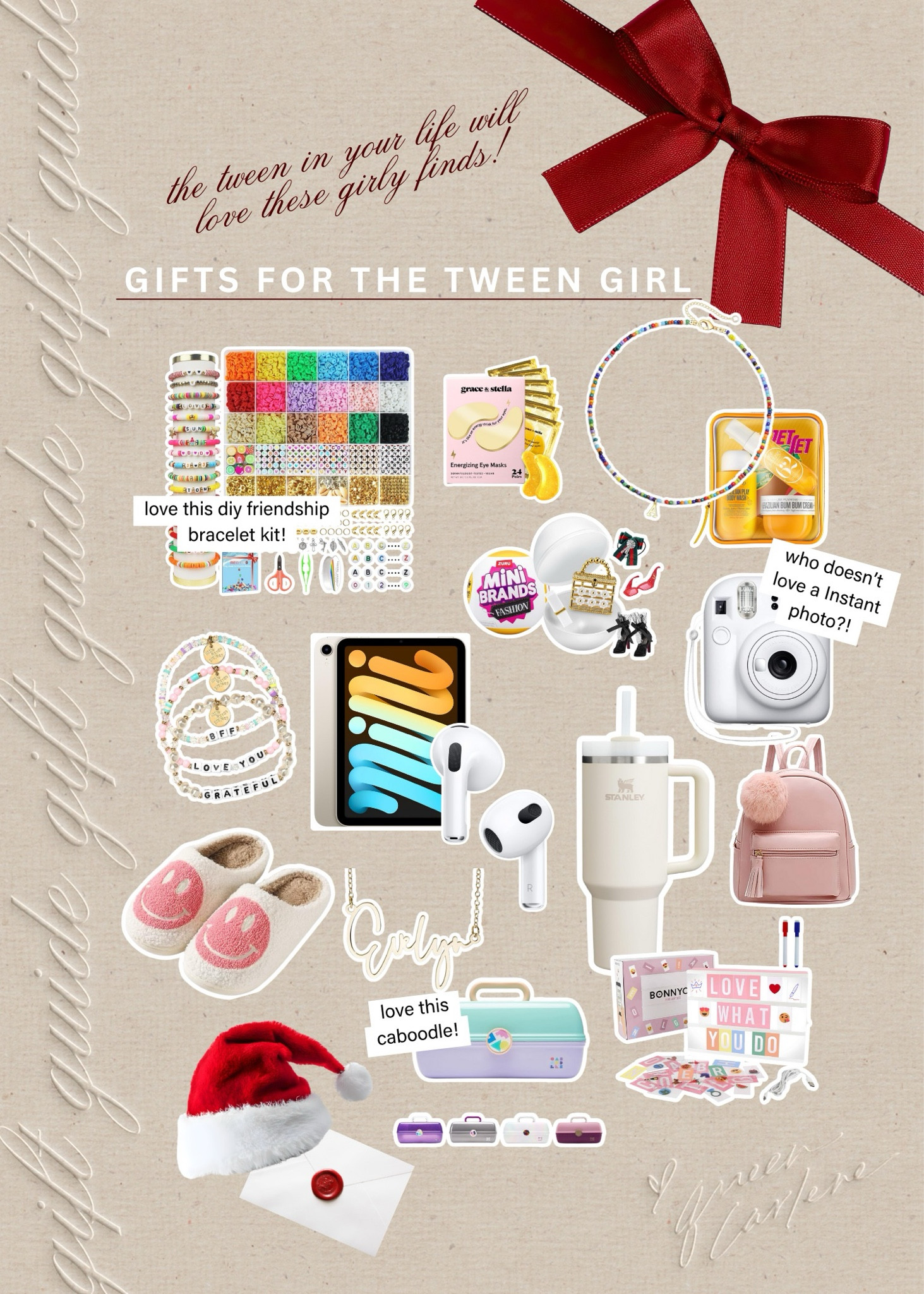 gift ideas for tween girl! gifts for tweens, gift ideas for tween girls, gift ideas for daughter, gift ideas for sisters, gift ideas for friends 
 

#LTKGiftGuide #LTKHoliday #LTKSeasonal