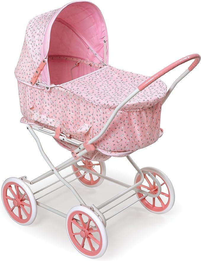 Badger Basket Pink Rosebud 3-in-1 Doll Pram, Carrier, and Stroller (fits American Girl Dolls) | Amazon (US)