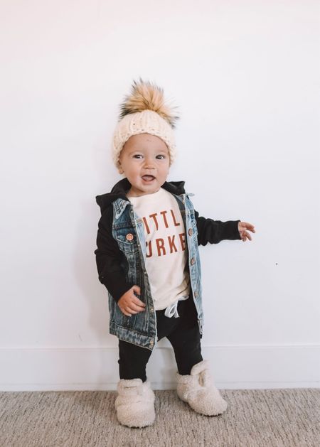 baby Thanksgiving outfit • fall outfits • baby jeans • baby boots • holiday outfits 

#LTKfamily #LTKbaby #LTKHoliday
