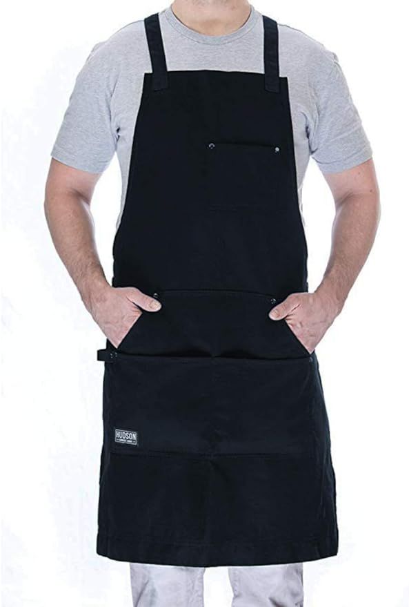 Hudson Durable Goods - Professional Grade Chef Apron for Kitchen, BBQ & Grill, Navy, M to XL | Amazon (CA)
