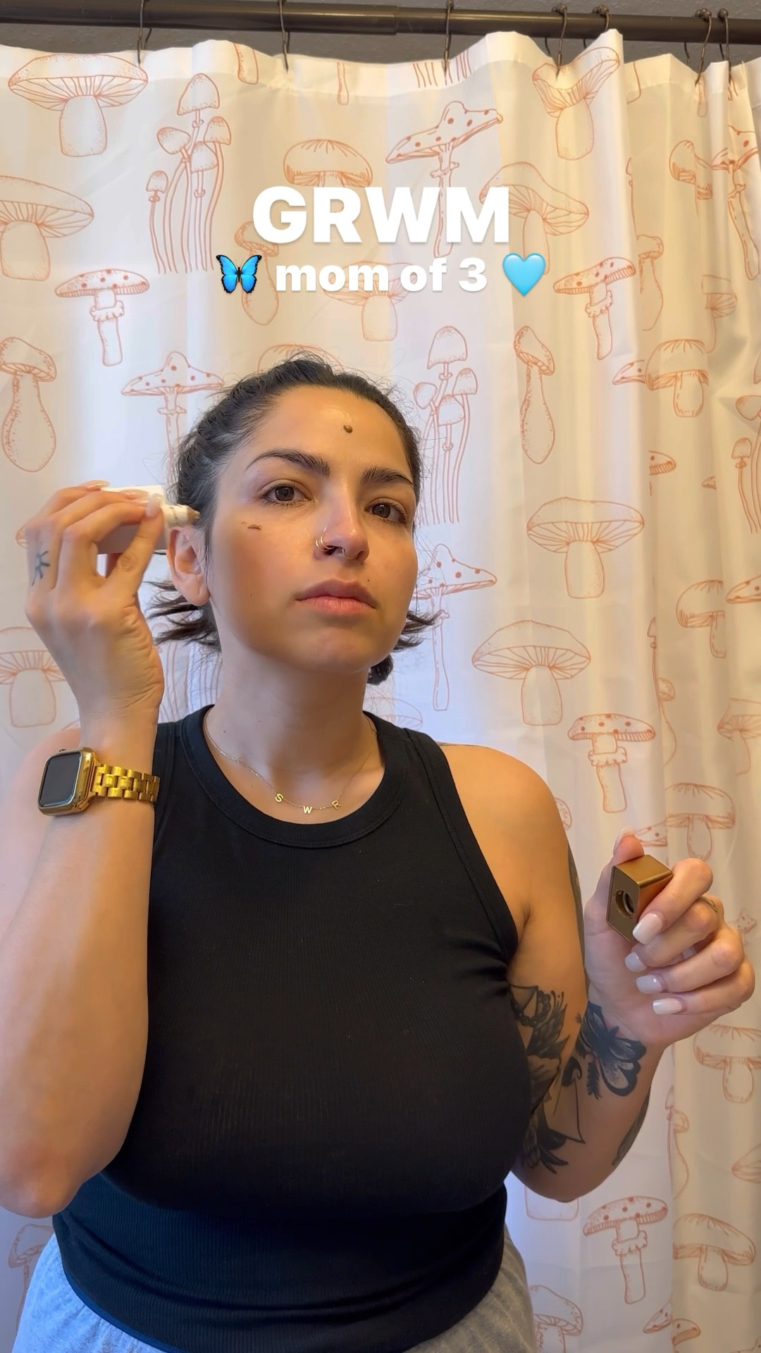 GRWM as a mom of three (literally the bare minimum, I’m surprised i even washed my face lol) 😆  USE CODE KHLOE20 on wild deodorant 🤍

#LTKbeauty #LTKmidsize