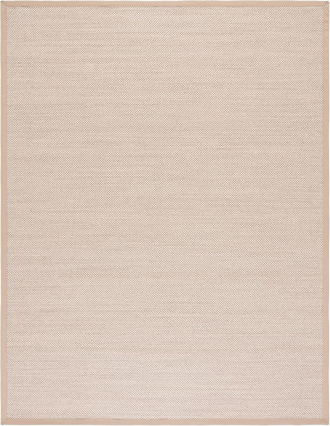 SAFAVIEH Natural Fiber Collection Area Rug - 8' x 10', Marble & Linen, Border Sisal Design, Easy ... | Amazon (US)
