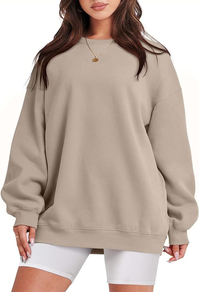 ANRABESS Oversized Sweatshirt for Women Fleece Long Sleeve Crewneck Casual Pullover Top Fall 2023... | Amazon (US)