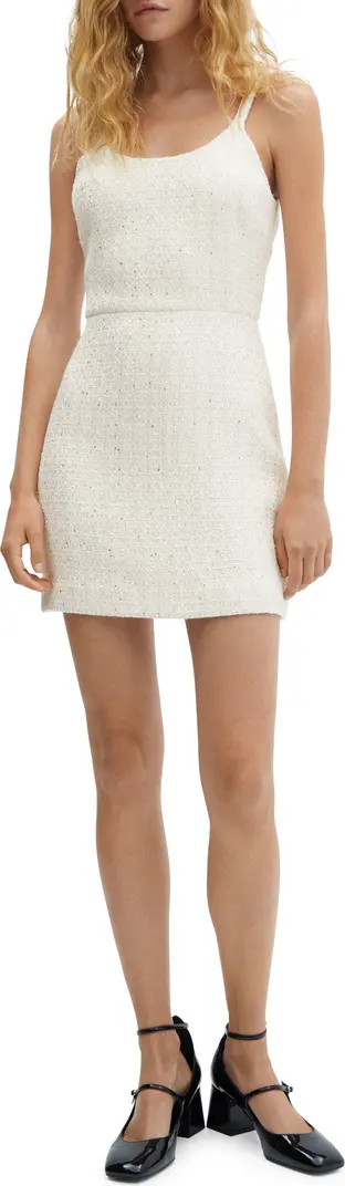 MANGO Metallic Tweed Minidress | Nordstrom | Nordstrom