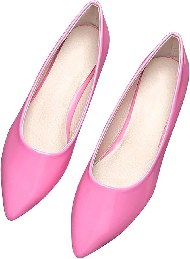 SAILING LU Women's Pointed Toe Ballet Flats Suede Dress Shoes for Women Comfortable Dressy Casual... | Amazon (US)