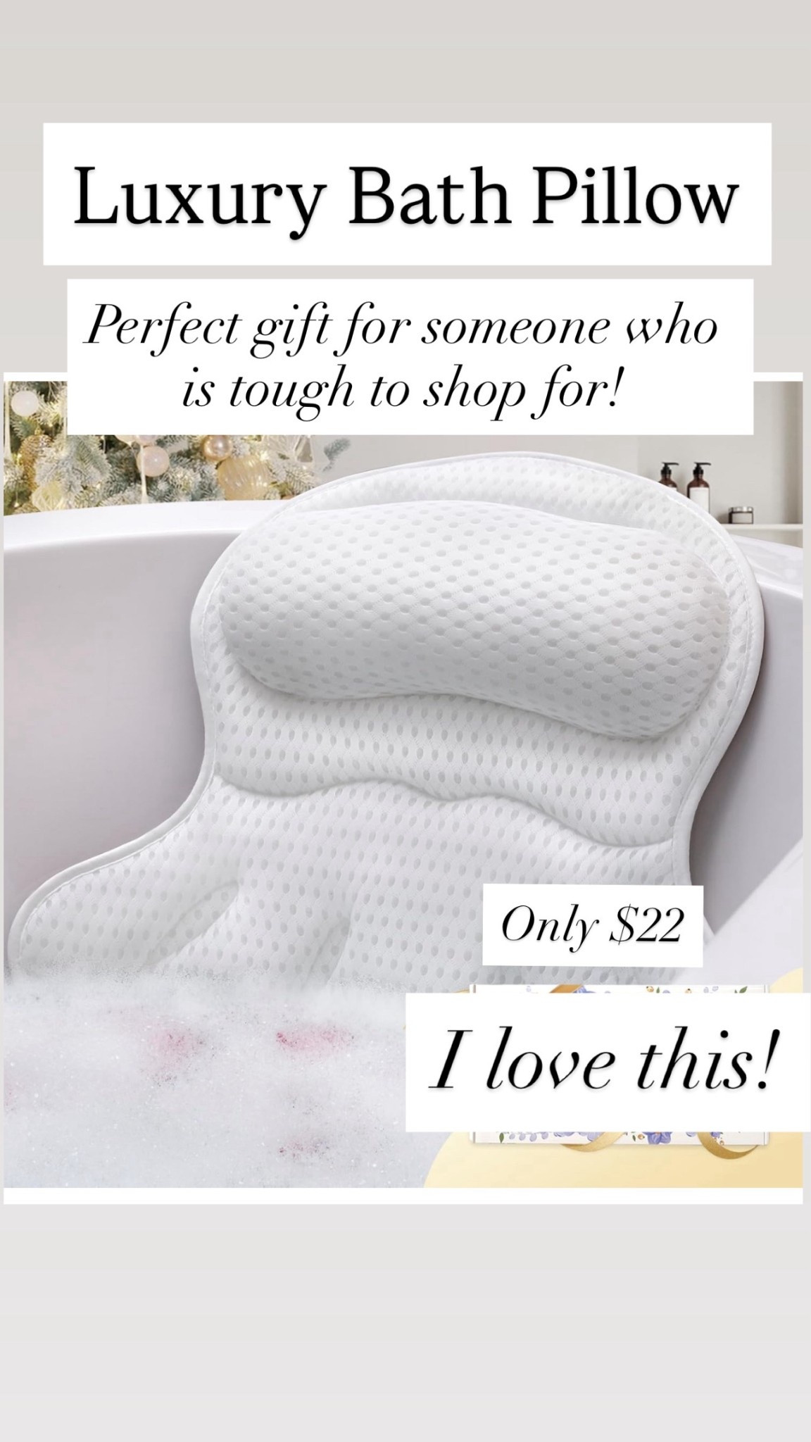Luxury Bath Pillow 

#LTKHoliday #LTKGiftGuide