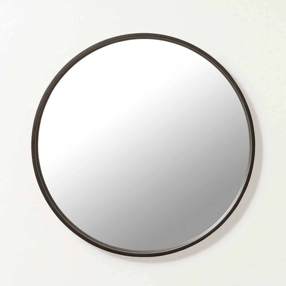 30"" Round Framed Mirror Black - Hearth & Hand with Magnolia | Target