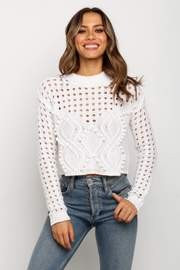 Temaire Knit Sweater - White | Petal & Pup (US)