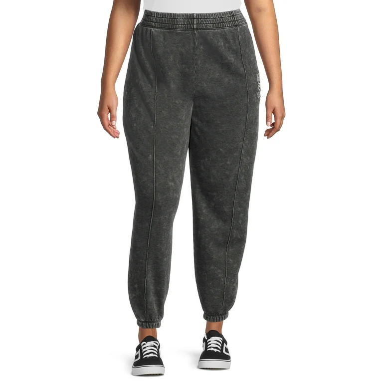 No Boundaries Juniors Plus Size Washed Graphic Jogger Pants | Walmart (US)
