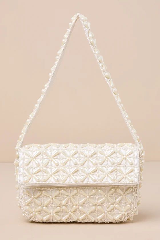 Luxe Perception Ivory Pearl Beaded Mini Shoulder Bag | Lulus