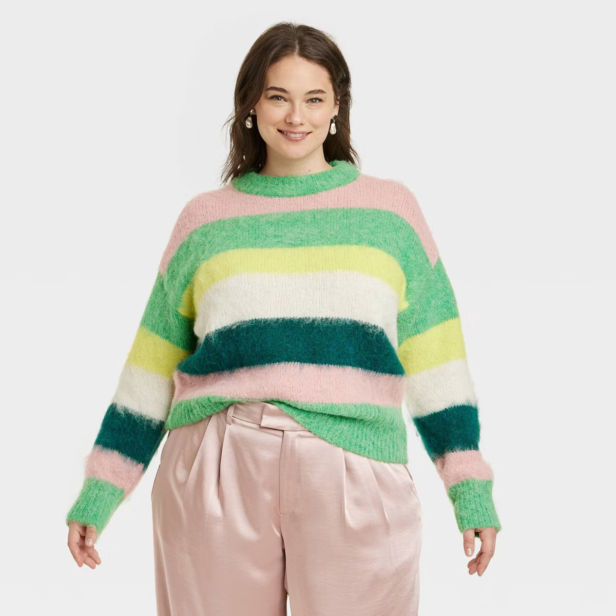 Women's Crewneck Brushed Pullover Sweater - A New Day™ | Target