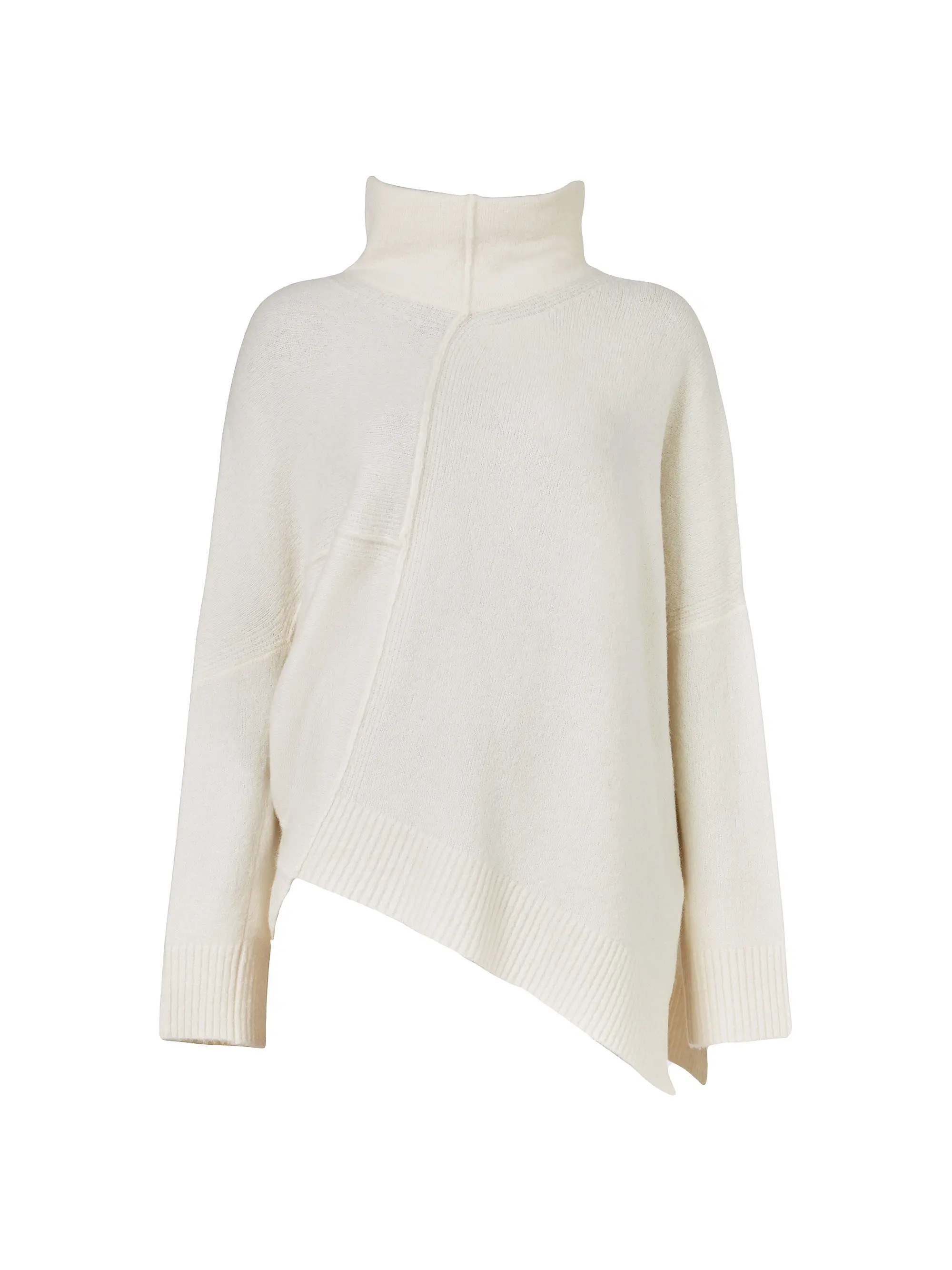 Lock Rolled Neck Asymmetric Sweater | Saks Fifth Avenue