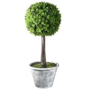 National Tree Company 13 in. Single Ball Topiary in Gray Pot-LPT27-720-13-1 - The Home Depot | The Home Depot