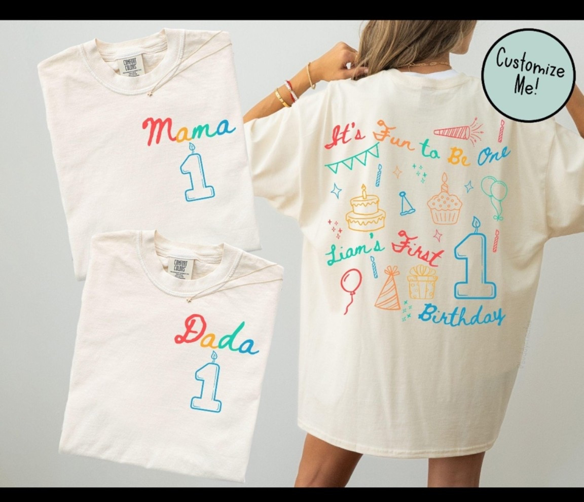 First birthday shirts for mom and dad!

#LTKootd #LTKmomlife #LTKBaby
