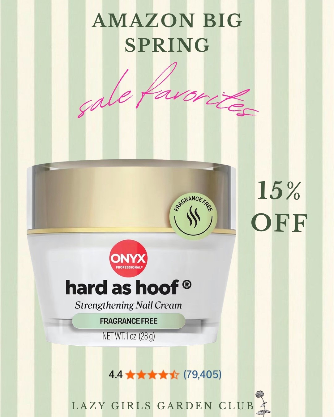 This strengthening nail cream is on sale for Amazon‘s big spring sale and perfect for those of us who love to garden!

#LTKSaleAlert #LTKSeasonal #LTKHome