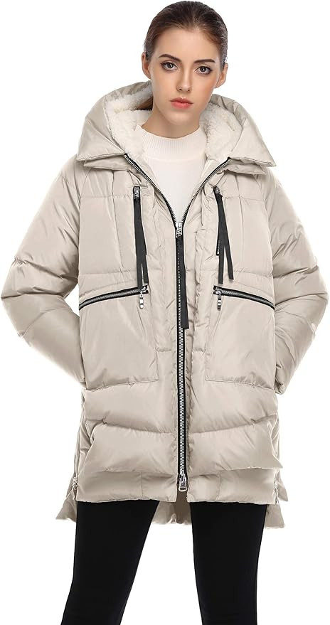 Women's Winter Thickened Down Jackets Long Down Coats Warm Parka with Hood | Amazon (US)