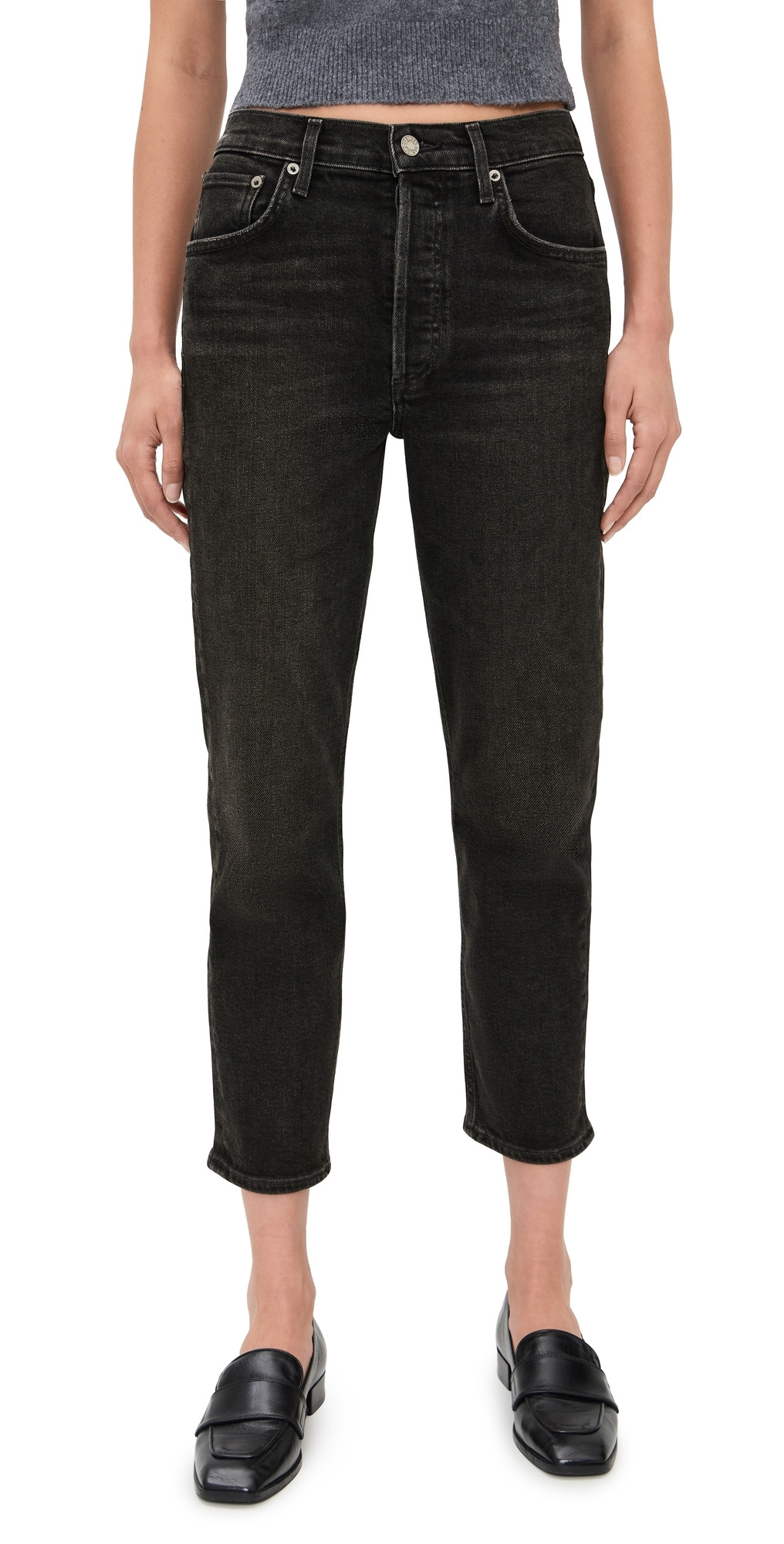 AGOLDE Riley High Rise Straight Crop Jeans Panoramic 30 | Shopbop